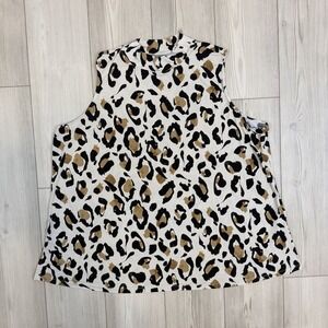 Susan Graver 3X Animal Printed Liquid Knit Tank Top